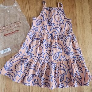 NWT Hanna Andersson Tropical Fruit Tiered Dress 6-7 Years
